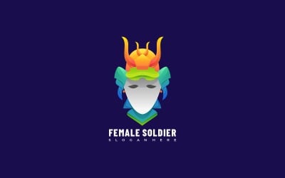 Żołnierz Gradient Kolorowe Logo