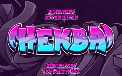 Hekba graffiti-lettertype met prachtig