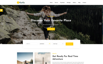 Ketfa - Modèle de page de destination pour les agences de voyages et de voyages