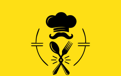 Modelo de logotipo do Chef Restaurent