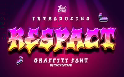 Respact abstraktní graffiti písmo