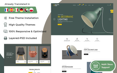 Woodie Desk - PrestaShop téma online bútorokhoz és lakberendezési áruházhoz