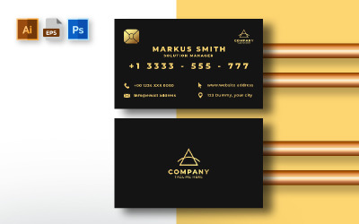 Cartão de visita multiuso do estilo de Creadit de <br> Crie Seu Próprio Produto! Volume: 36 - Modelo de identidade corporativa