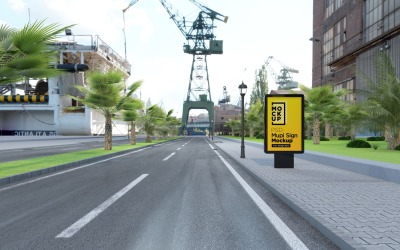 Шаблон макета вывесок Mupi city