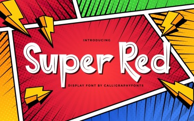 Super Red Brush Comic-lettertype