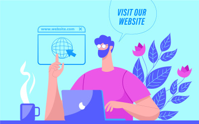 Visit Our Website Illustration Concept
