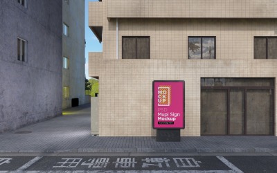 mupi skyltar Gata reklam mockup 3d rendering mall