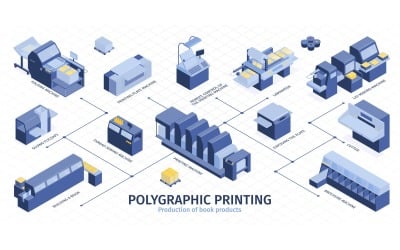 Isometric Polygraphy Infographics Vector Illustration Concept