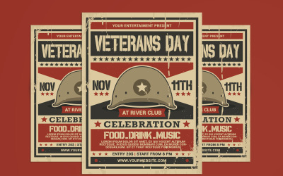 Folheto de comemoração do Dia dos Veteranos