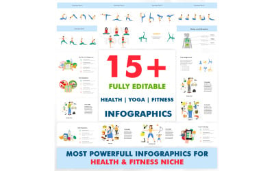 15+ Fullständigt redigerbara hälso- och yoga Powerpoint -presentationsinfografikmallar