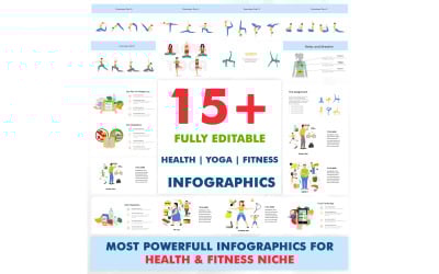 15+ полностью редактируемых инфографических шаблонов презентаций PowerPoint для здоровья и йоги