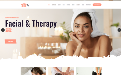 Lotus Spa - šablona kreativy HTML5 pro krásu