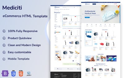 Mediciti - modelo HTML de comércio eletrônico
