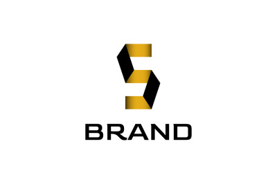 Złote eleganckie logo premium S