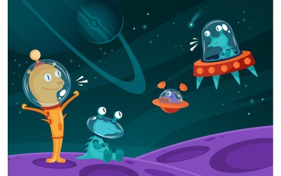 Conceito de ilustração vetorial de alienígenas