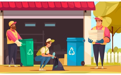 Conceito de ilustração vetorial de lixo