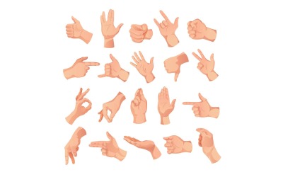 Human Hands Set Vector Illustration Concept