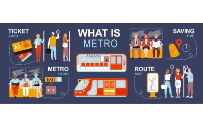 Metro Infographics Vector Illustration Concept