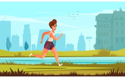 Daily Routine Woman 2 Vector Illustration Concept