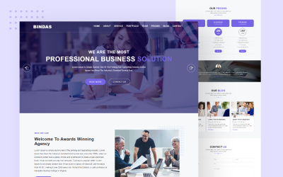 Bindas Digital Agency Business Webbplatsmall