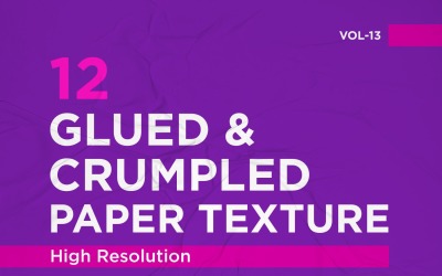 Glued, Wrinkled and Crumpled Paper Texture Vol 13