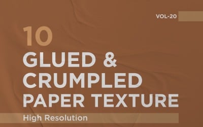 Glued, Wrinkled and Crumpled Paper Texture Vol 20