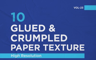 Glued, Wrinkled and Crumpled Paper Texture Vol 23