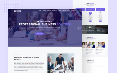 Modèle de site Web polyvalent Bindas Consulting & Business