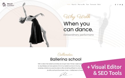 Шаблон сайта Ballet Moto CMS
