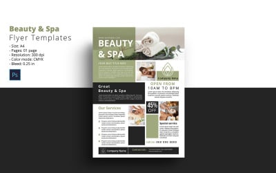 Spa & Beauty Care Flyer Corporate Identity Template