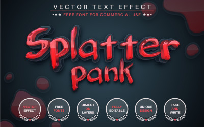Splatter Pank - Effet de texte modifiable, style de policeб ршсы Шддгыекфешщт