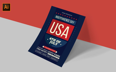 USA självständighetsdag flygblad