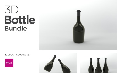 Pacote de maquete de garrafa 3D Vol-22