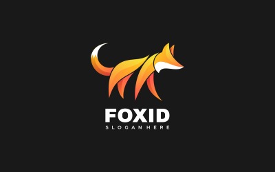 Styl logo w kolorze gradientu Fox