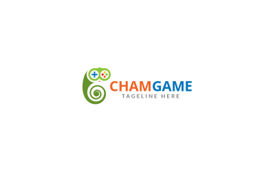 Chameleon Game Logo Design Template