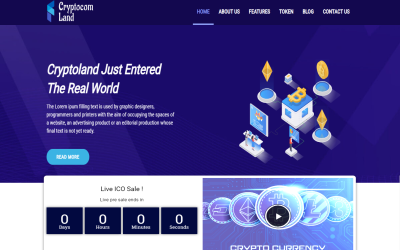 Cryptocom land - Тема Wordpress для всіх криптовалют