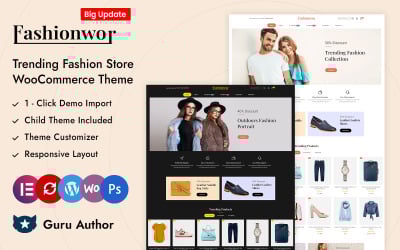 Fashionwor - Thème réactif Elementor WooCommerce pour magasin de mode tendance