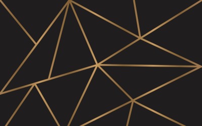 Modello di carta da parati moderna mosaico oro e nero