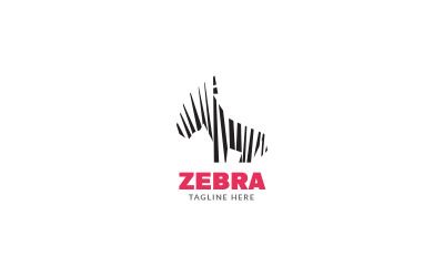 Modello di progettazione del logo nero zebra