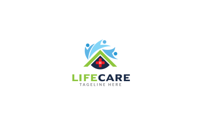 Modello di progettazione del logo per la cura della vita