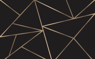 Modelo de fundo de papel de parede dourado e preto em mosaico