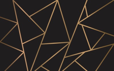 Modern mosaic wallpaper in black and gold