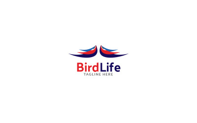 Ontwerpsjabloon voor vogelleven-logo