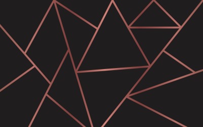 Padrão geométrico de triângulo dourado preto Fundo de mosaico