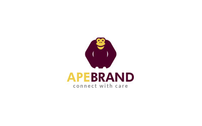Plantilla de diseño de logotipo de marca Ape