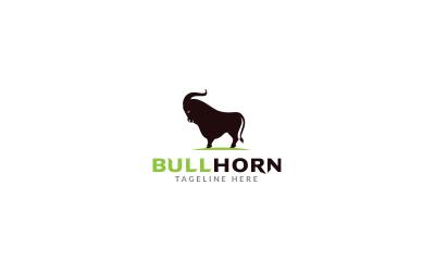 Шаблон дизайна логотипа Bull Horn
