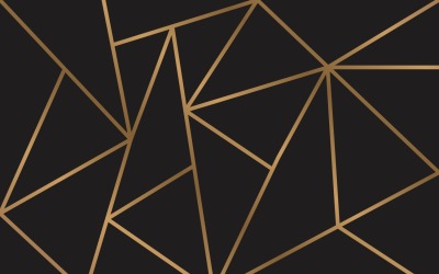 Fundo de mosaico triangular preto e dourado