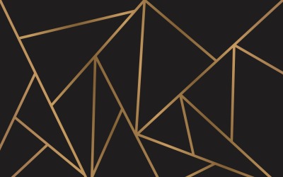 Fundo escuro geométrico abstrato com fundo padrão dourado