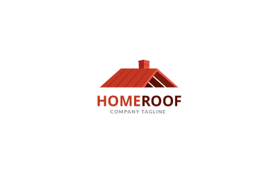 Modello di progettazione del logo del tetto della casa