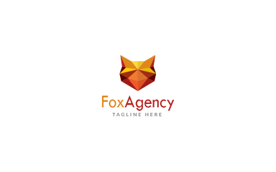 Modelo de design de logotipo da Fox Agency